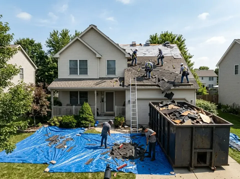 Roll-off Dumpster — Residential Roofing Roll-off Dumpster — Residential Roofing